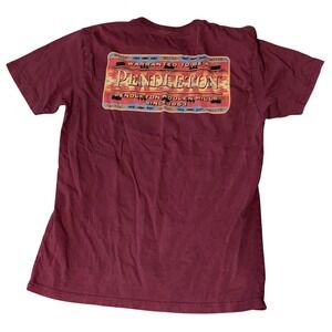 Pendleton Woolen Mills T-Shirt Men Large Burgundy Tee NATIVE Indian Design C Pix